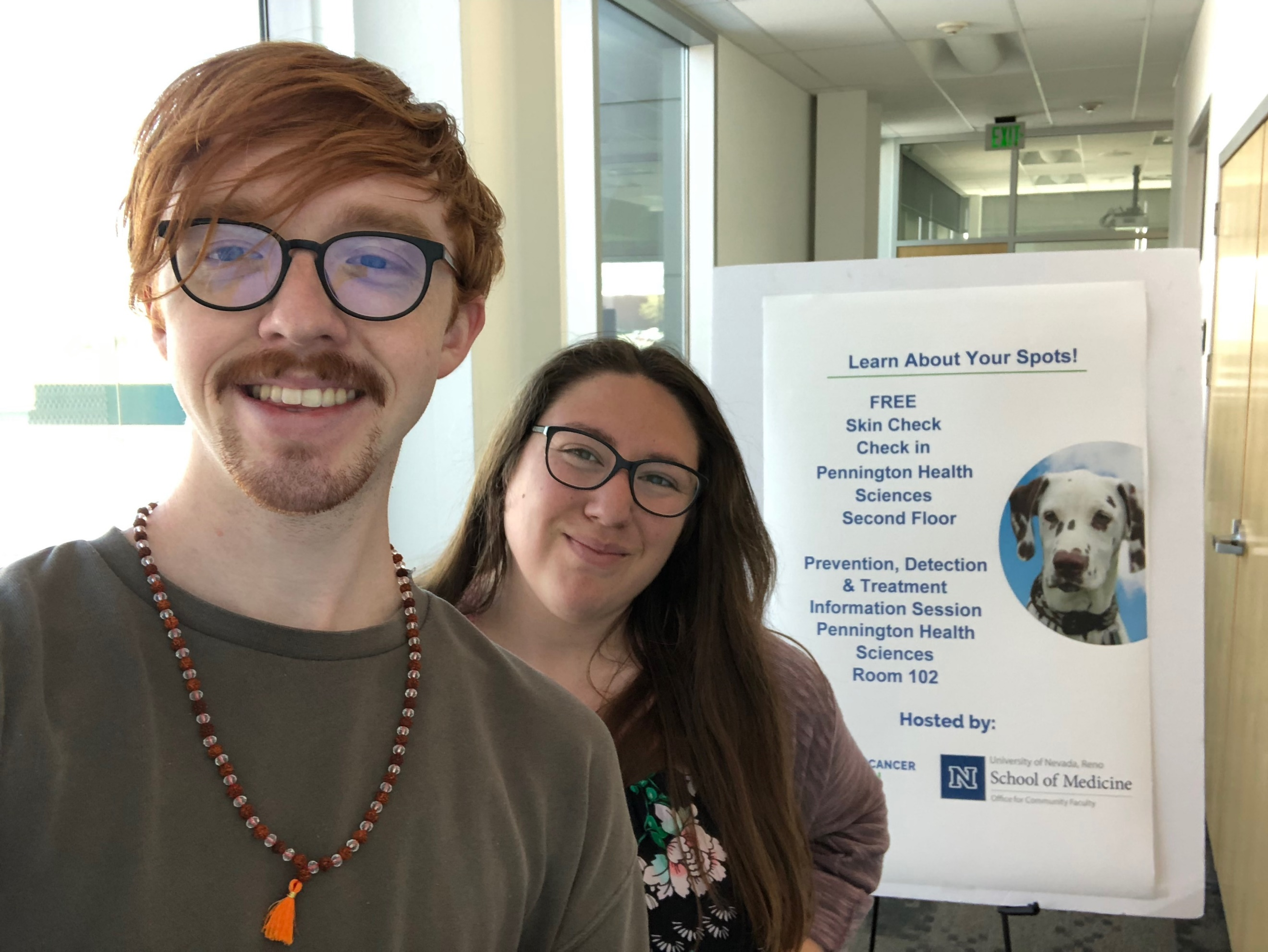 UNR students Ramsey Pfeffinger and Dana Getreu.