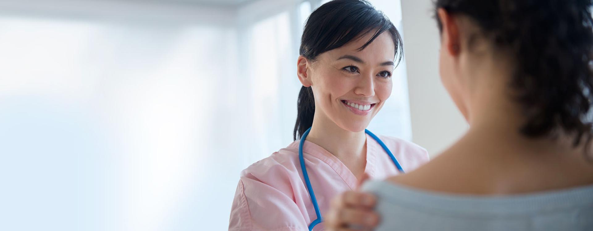 Provider and female patient